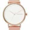 TONY+WILL Lunar Rose/White/Light Pink Leather Quartz Watch TWT005D