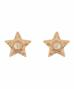 Mocha Star Cubic Zirconia Rose Gold Stud Earrings