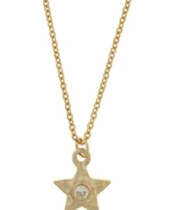 Mocha Star Cubic Zirconia Gold Necklace
