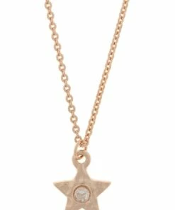 Mocha Star Cubic Zirconia Rose Gold Necklace