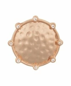 Mocha You Are Strong Rose Gold Hammered Ring