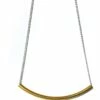 Keegan Curve Necklace [ Brass ]