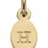 Mocha "H" - Oval Letter - Gold