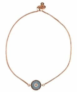 Mocha Small Circle Of Life Bracelet-Rosegold