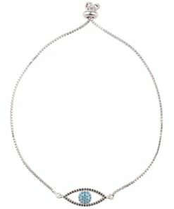 Mocha Over Me Almond Shape Eye Silver Bracelet