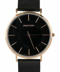 Mocha 41mm Watch Blk -Rg/Blkmesh