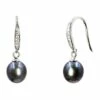 Pure Elements Elegant Peacock Black Pearl Drop Earrings