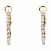 Gregory Ladner CZ Gold Hoop Earrings