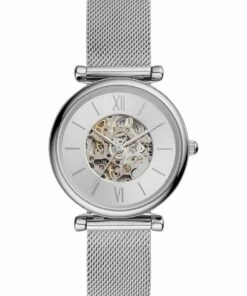 Fossil Carlie Analogue Silver Stainless Steel Automatic Watch