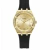 Guess Cosmo Black/Gold Silicone Watch GW0034L1