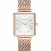 Rosefield The Mini Boxy Rose Stainless Steel Analogue Watch