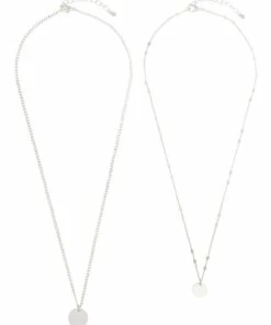 Piper Double Disc Layered Silver Necklace -RAY-BAN Online Store 770573890 3 720x928