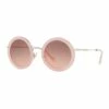 Miu Miu Brown Round Sunglasses 0MU 59US 1523644001