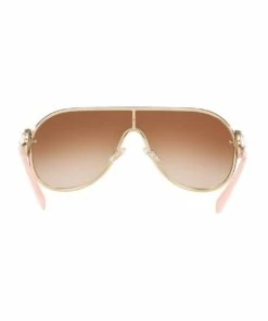Miu Miu Brown Shield Sunglasses 0MU 67US 1524426001 -RAY-BAN Online Store 771787000 7 720x928