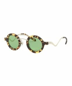 Miu Miu Green Round Sunglasses 0MU 02VS 1526705003