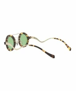 Miu Miu Green Round Sunglasses 0MU 02VS 1526705003 -RAY-BAN Online Store 771787720 5 720x928