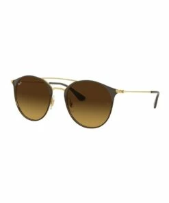 Ray-Ban Brown Double Bridge Round Sunglasses 0RB3546 1513014003