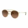 Ray-Ban Round Double Bridge Brown Sunglasses 0RB3647N 1515587017