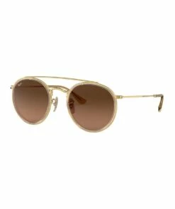 Ray-Ban Round Double Bridge Brown Sunglasses 0RB3647N 1515587017