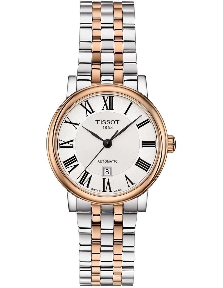 Tissot Carson Premium Automatic Lady Grey/Rose Gold Stainless Steel Watch T122.207.22.033.00 1 Tissot Carson Premium Automatic Lady Grey/Rose Gold Stainless Steel Watch T122.207.22.033.00