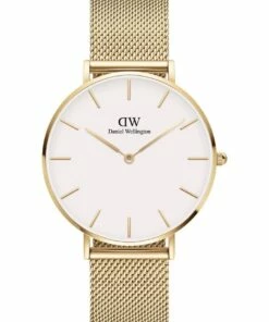 Daniel Wellington Petite 36 Evergold White Dial Gold Stainless Steel Quartz Watch