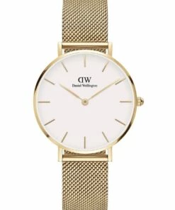 Daniel Wellington Petite 32 Evergold White Dial Gold Stainless Steel Quartz Watch