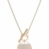 Swarovski Ginger T Bar Rose Gold Necklace