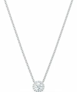 Swarovski Angelic Round Pendant Silver Necklace