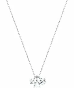 Swarovski Attract Cluster Pendant Silver Necklace