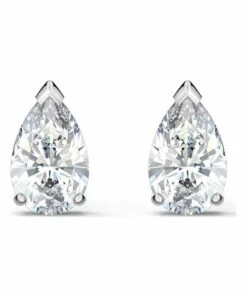 Swarovski Attract Pear Pierced Silver Stud Earrings