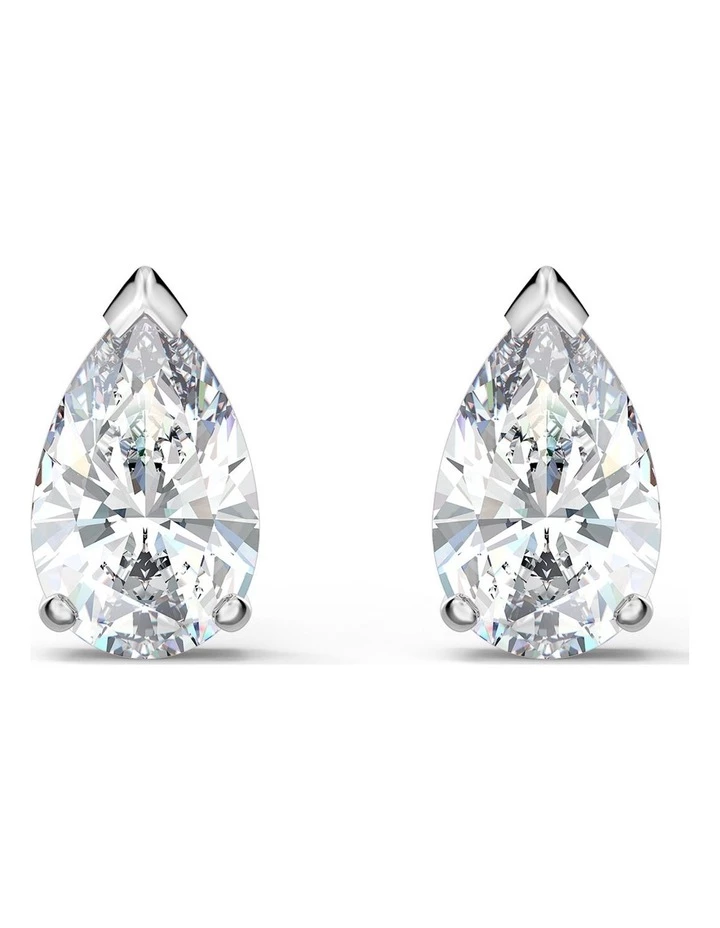 Swarovski Attract Pear Pierced Silver Stud Earrings 1 Swarovski Attract Pear Pierced Silver Stud Earrings