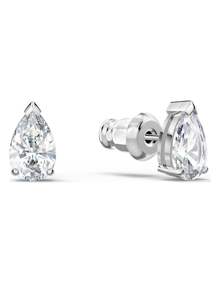 Swarovski Attract Pear Pierced Silver Stud Earrings 2 Swarovski Attract Pear Pierced Silver Stud Earrings - Image 2