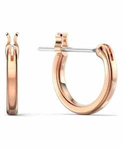 Swarovski Ginger Mini Hoop Pierced Rose Gold Huggie Earrings -RAY-BAN Online Store 781230070 4 720x928