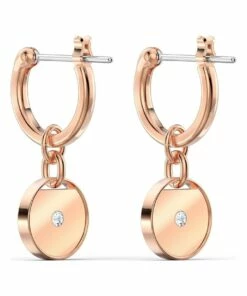 Swarovski Ginger Mini Hoop Pierced Rose Gold Huggie Earrings -RAY-BAN Online Store 781230070 5 720x928