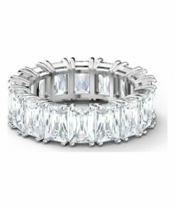 Swarovski Vittore Wide Silver Rhodium Plated Ring
