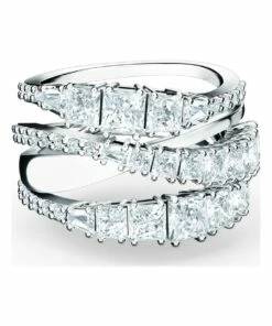 Swarovski Twist Wrap Silver Rhodium Plated Ring