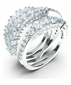 Swarovski Twist Wrap Silver Rhodium Plated Ring -RAY-BAN Online Store 781243840 3 720x928