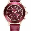 Swarovski Octea Lux Red Leather Chronograph Watch
