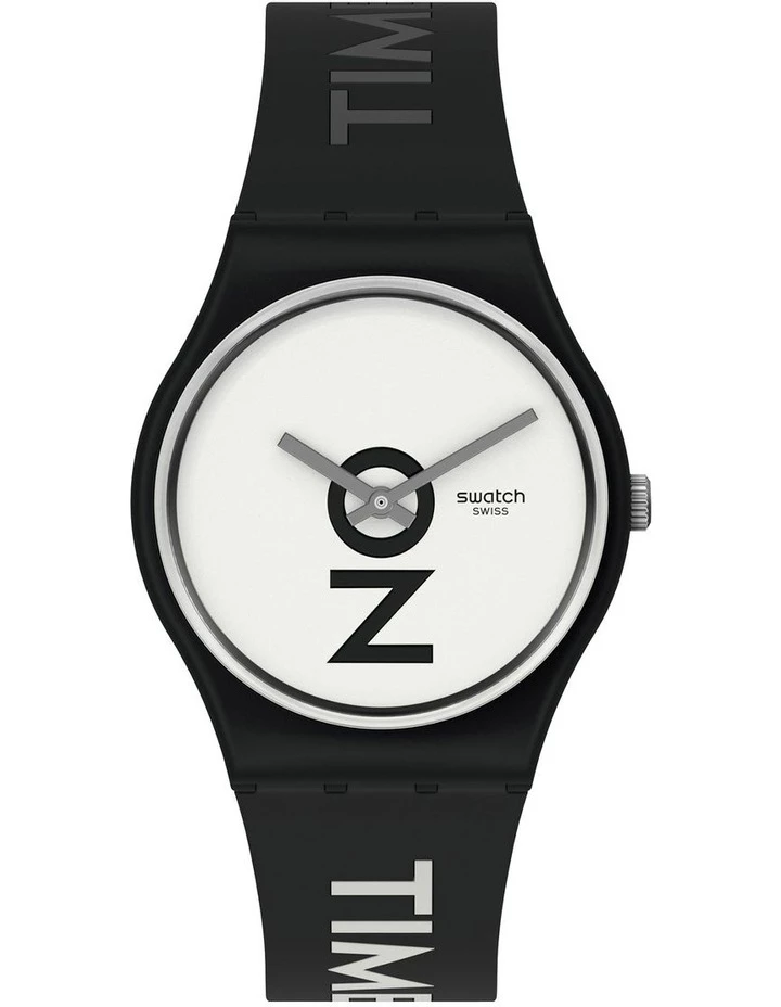 Swatch Always There Black Silicone Quartz Watch 1 Swatch Always There Black Silicone Quartz Watch