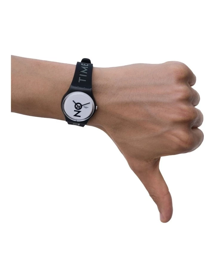 Swatch Always There Black Silicone Quartz Watch 4 Swatch Always There Black Silicone Quartz Watch - Image 4