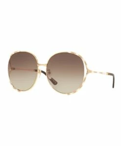 GUCCI Gold/Pink Round Sunglasses 0GC001340 1528777002