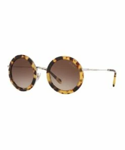 Miu Miu Brown Round Sunglasses 0MU59US 1523644003