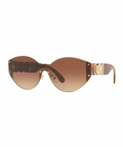 Versace Brown Rimless Oval Sunglasses 0VE2224 1531109002