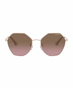 Vogue Brown Metal Hexagon Sunglasses 0VO4180S 1530808004