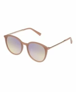 Le Specs Le Danzing Pink Round Sunglasses