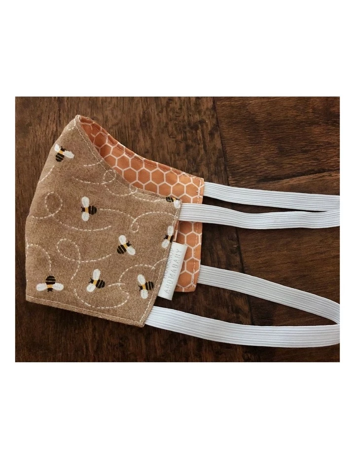 Aromababy Fabric Face Mask - Busy Bees (Organic) 2 Aromababy Fabric Face Mask - Busy Bees (Organic) - Image 2