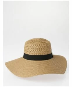 Piper Wide Brim Natural Boater Hat
