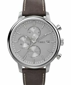Timex Chicago Brown Leather Chrono Watch TW2U38800
