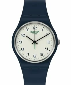 Swatch Sigan Navy Bio-Sourced Plastic Quartz Watch