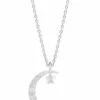 Estella Bartlett Moon And Star Silver Necklace